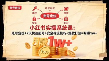 小红书实操陪跑营-教你安全导流与爆款打法-爱分享资源网