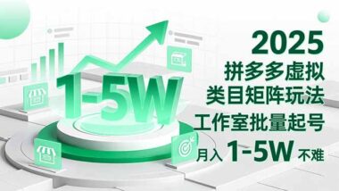 普通人副业逆袭：虚拟赛道+拼多多-开启财富新征程-爱分享资源网
