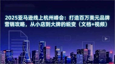 2025亚马逊杭州峰会线上课：基础进阶双管齐下-打造爆款品牌-爱分享资源网