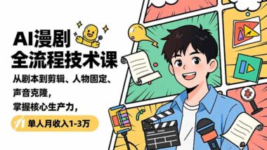 AI漫剧制作大师课-从创意到成片全搞定-爱分享资源网