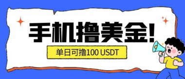 手机撸美金新项目-单日轻松赚100U+-爱分享资源网