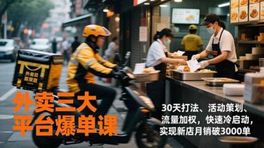 餐饮商家必看-外卖运营全课程-从新店到老店全面盘活-爱分享资源网