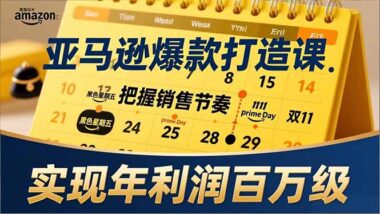 亚马逊爆款打造全攻略：大促节点精准布局+全年规划+淡旺季差异化打法-轻松实现年利润百万-爱分享资源网
