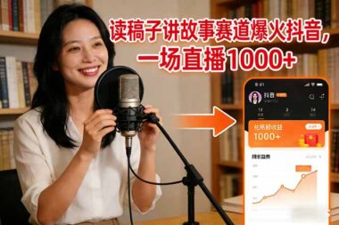 抖音新机遇：真实大案直播带货-新手达人都能赚翻-爱分享资源网
