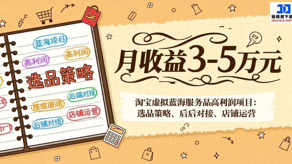 图片[1]-揭秘淘宝虚拟蓝海暴利项目：精准选品+高效对接+运营秘籍-月入3-5W不是梦