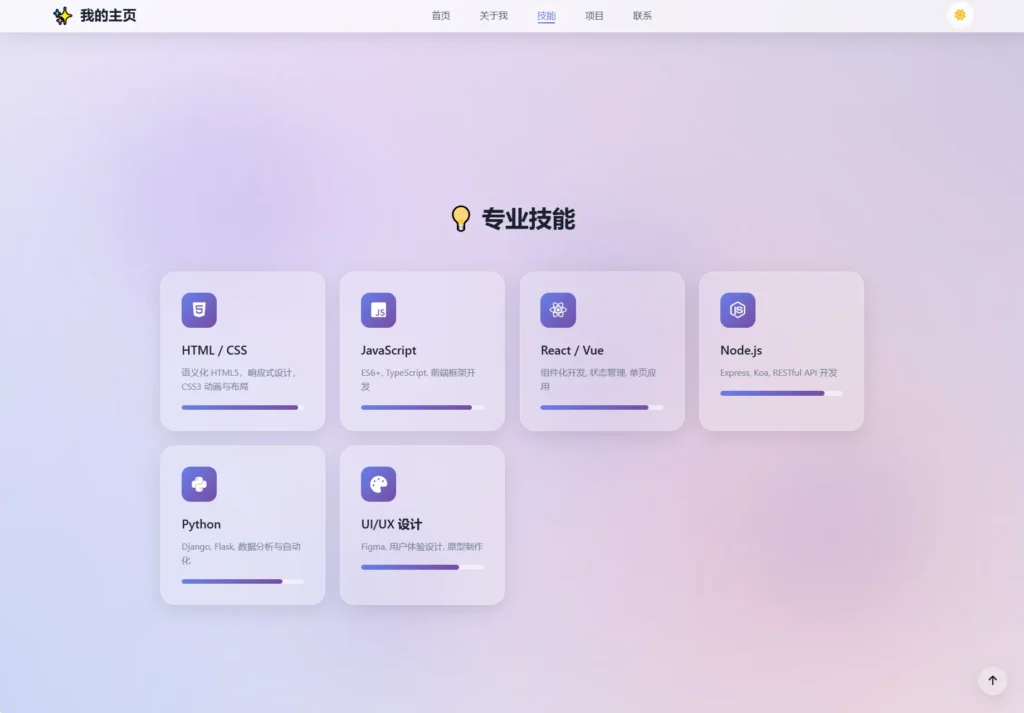 图片[2]-全新精美个人主页系统源码大放送