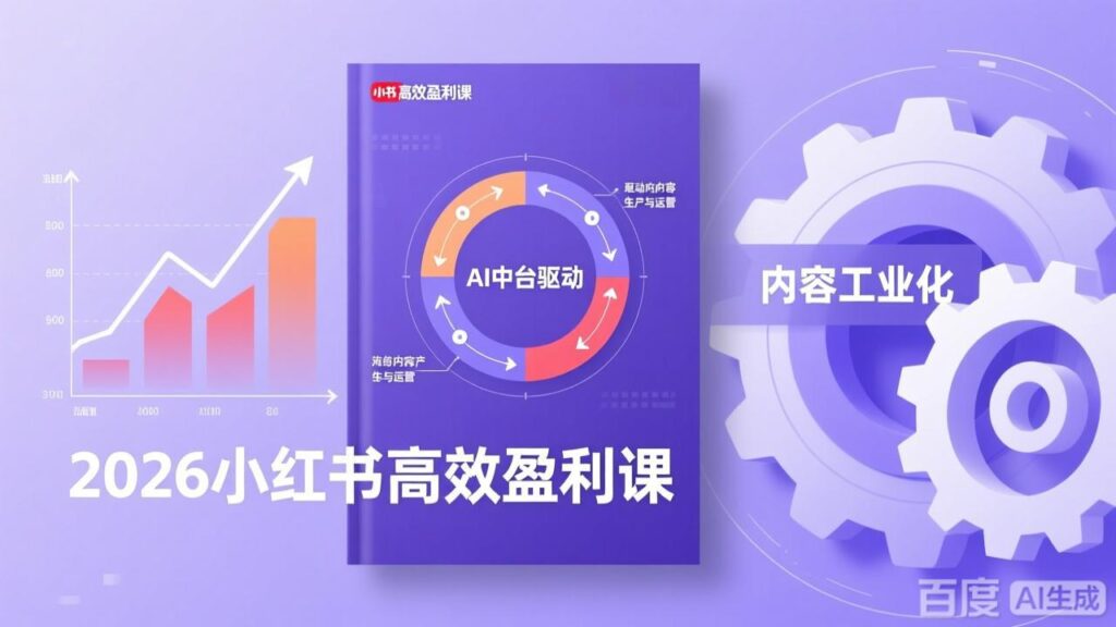 图片[1]-2026小红书暴利盈利秘籍：流量双引擎×内容工业化×AI中台-打造千万级营收复制体系