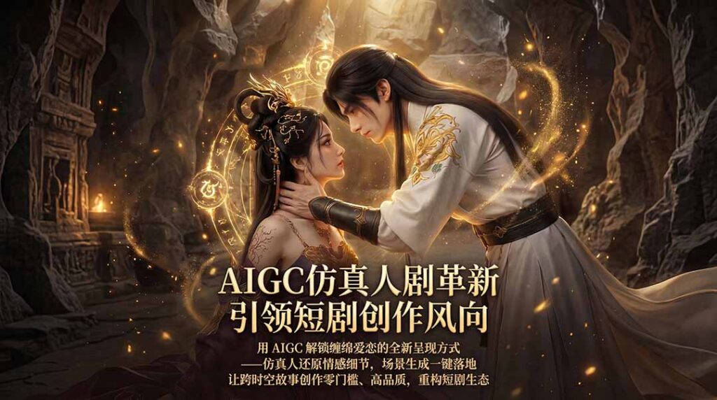 图片[1]-AIGC仿真人短剧狂飙突进-仙侠爱恋秒变爆款-零基础一键生成高质梦幻场景