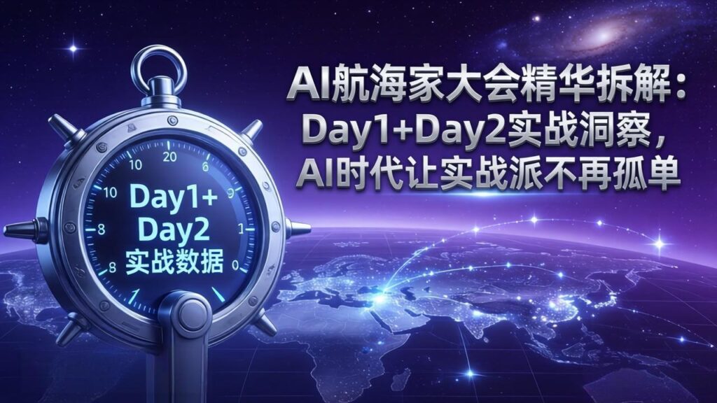 图片[1]-AI航海家大会全程精华拆解：Day1+Day2实战经验大公开-爱分享资源网