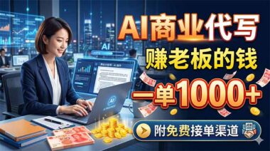 AI商业代写一单报价1000+_赚老板的钱太香了_附3个免费接单渠道-爱分享资源网
