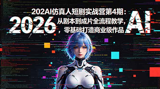 图片[1]-2026AI仿真人短剧第4期：零基础7天从剧本到成片-这套全流程方法我后悔没早学