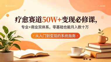 疗愈赛道月入50W+全揭秘-零基础靠专业+商业双体系也能月入十万-爱分享资源网