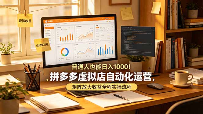 图片[1]-普通人做拼多多虚拟店-如何靠自动化+矩阵实现日入1000？全流程实操详解