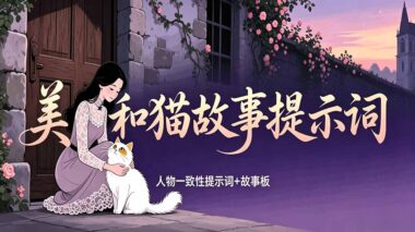 AI绘画翻车救星：搞定“美女和猫”的终极提示词指南-从单图到故事板一键生成-爱分享资源网