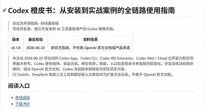 图片[3]-保姆级教程-非官方开源Codex橙皮书曝光：从零基础到AI编程实战-这一篇全搞定