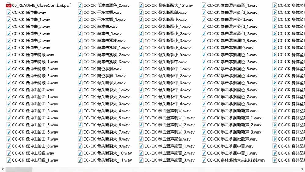 图片[3]-自媒体必备-2828个近身搏斗音效打包下载-中文分类直用-剪辑打戏拳脚功夫素材秒出片