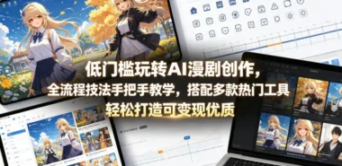 AI漫剧创作零基础入门：保姆级全流程技法教学-新手低门槛轻松上手
